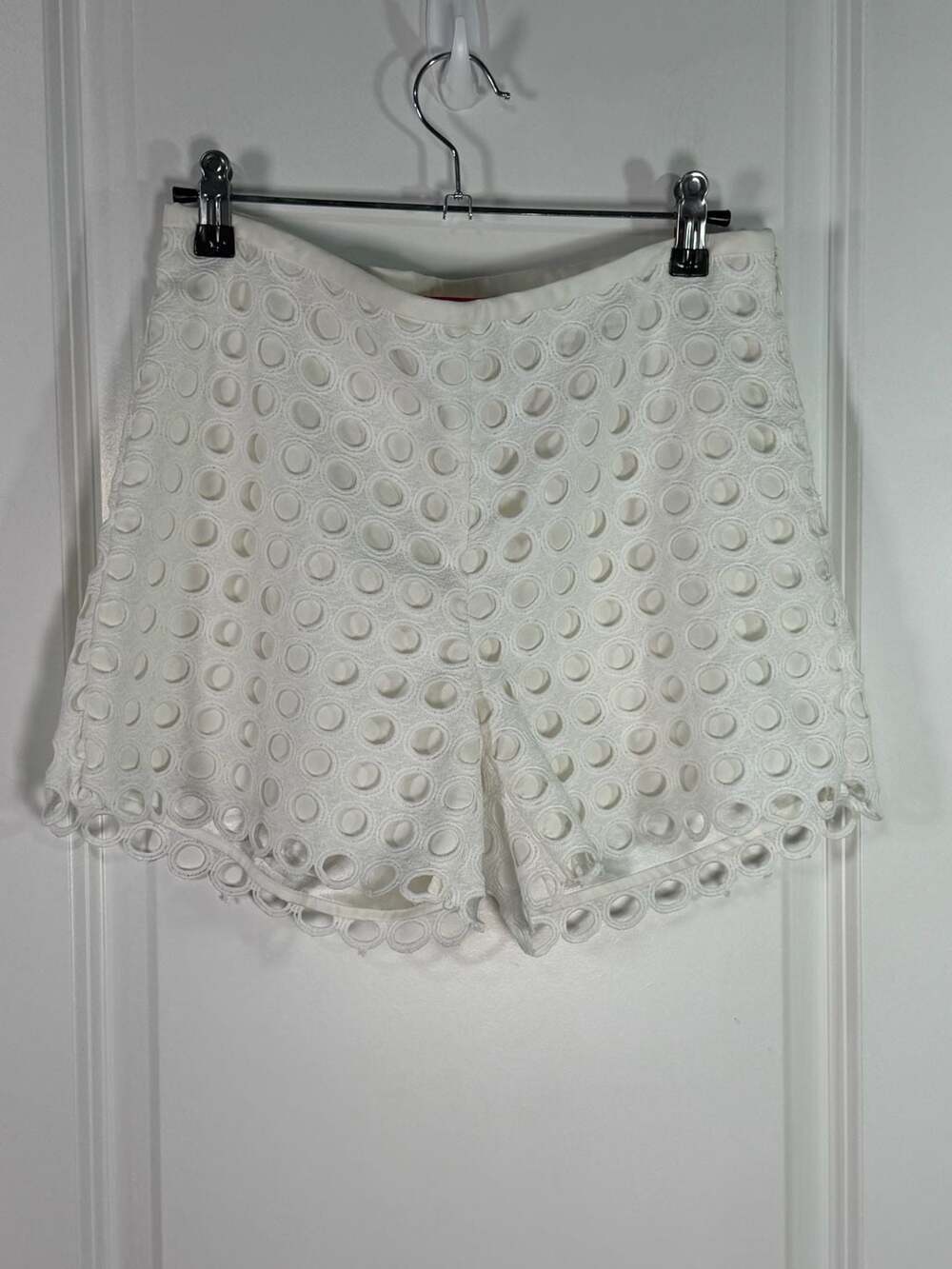 Catherine Catherine Malandrino White Eyelet Shorts Size 2